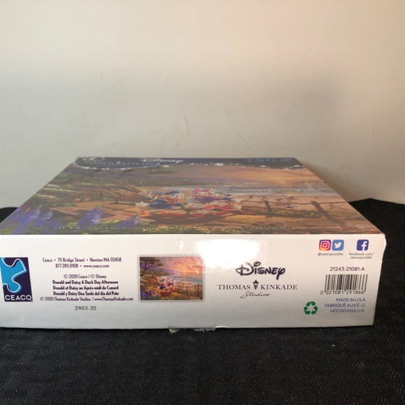 Ceaco Thomas Kinkade Disney 750 Piece Puzzle Donald And Daisy A Duck Day - Picture 5 of 6